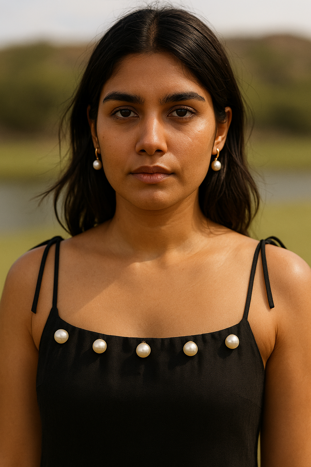 BLACK LINEN SUNDRESS