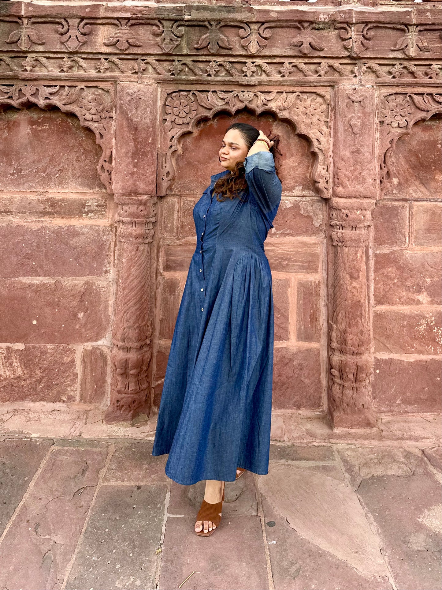 THE DENIM CURVE DRESS
