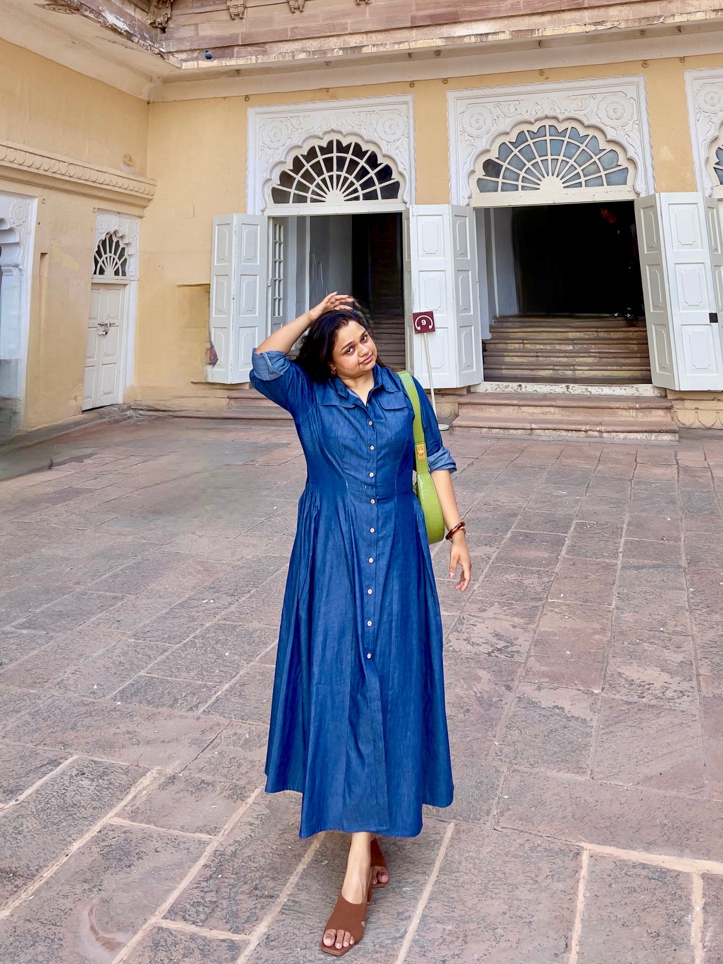 THE DENIM CURVE DRESS